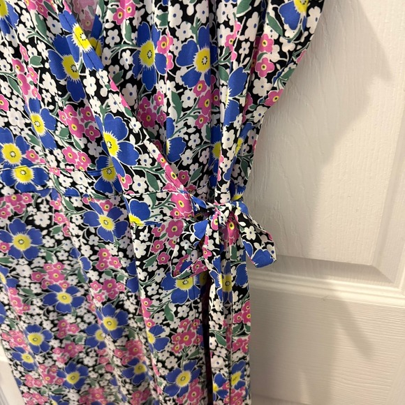 J.Crew Fabrizia Ditsy Floral Jersey Wrap Midi Dress Medium Cottagecore Feminine - Picture 4 of 13